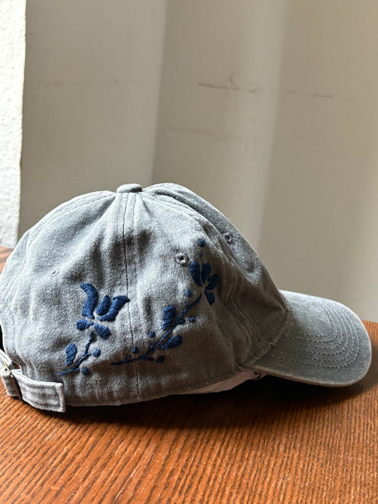 Grey with Blue Hat