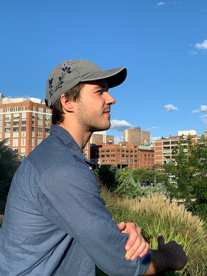 Grey with Blue Hat