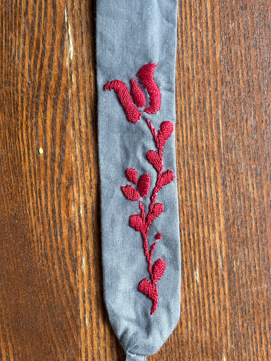 Grey & Red Headban