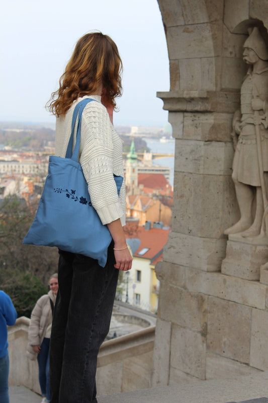 Light Blue Tote Bag